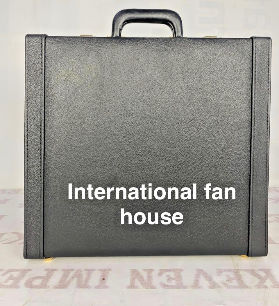 Executive Business Briefcase Faux Leather Attache case Expanding Office Bag