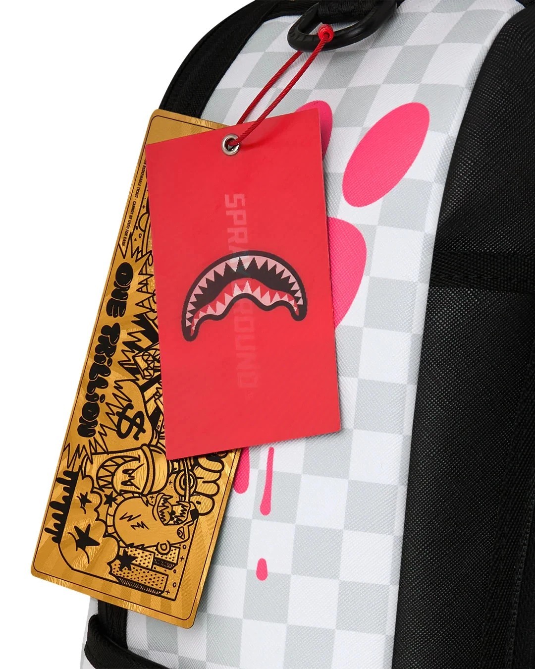 🔥🔥 Sprayground Pink Panther Paw Prints Check Backpack Bookbag School Bag
