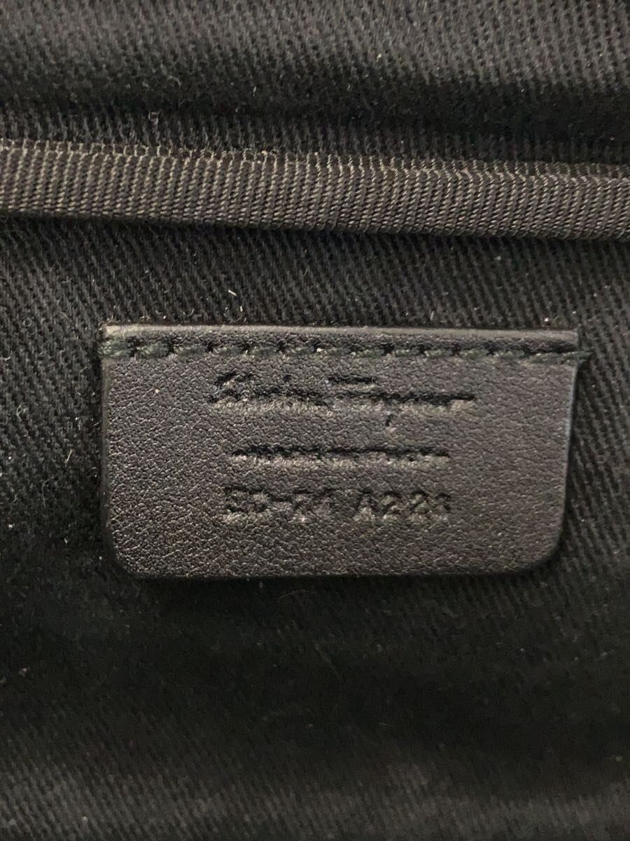 Salvatore Ferragamo Waist Bag Leather BLK Plain Ed-26 A228 Used