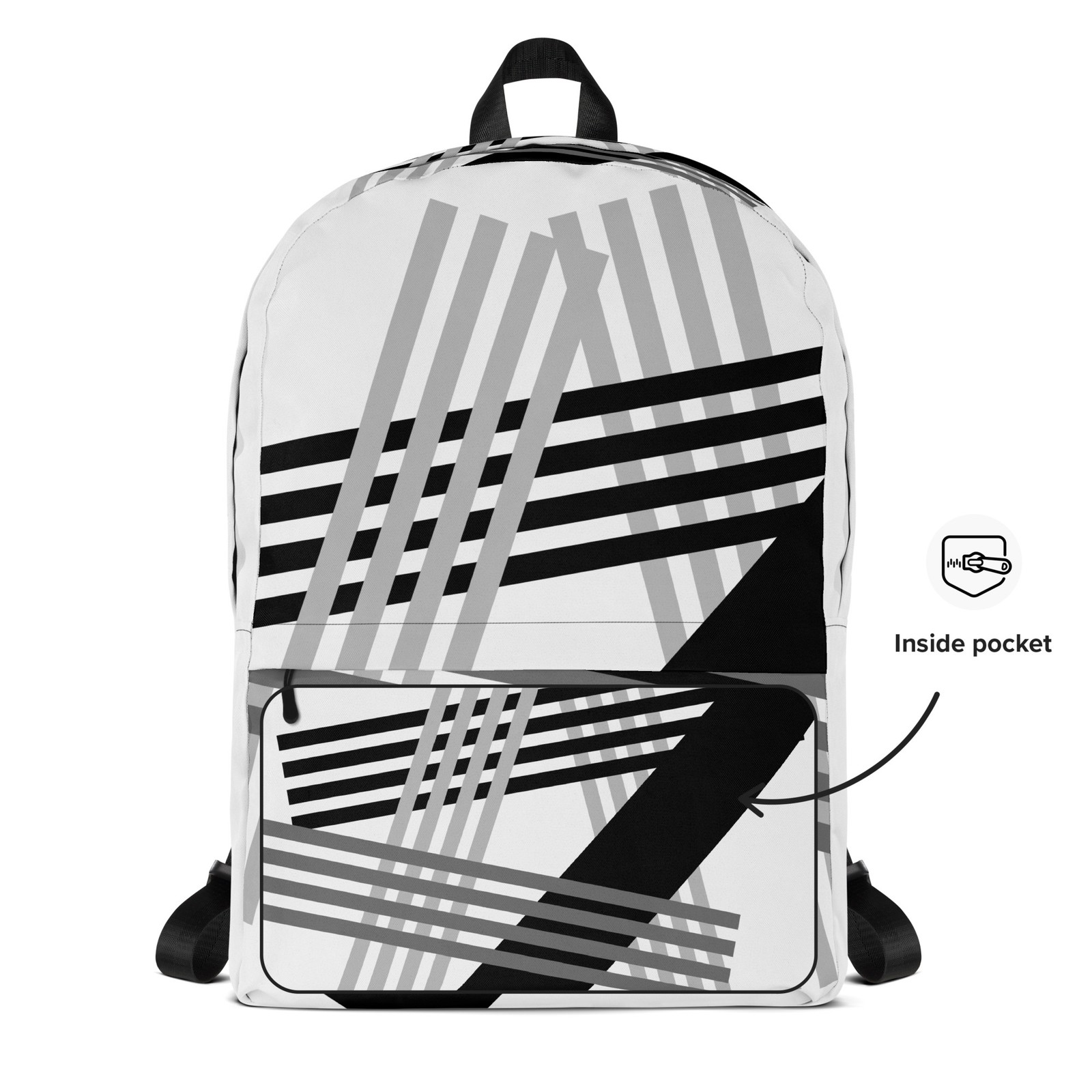 Child/Youth School Backpack Black and white design