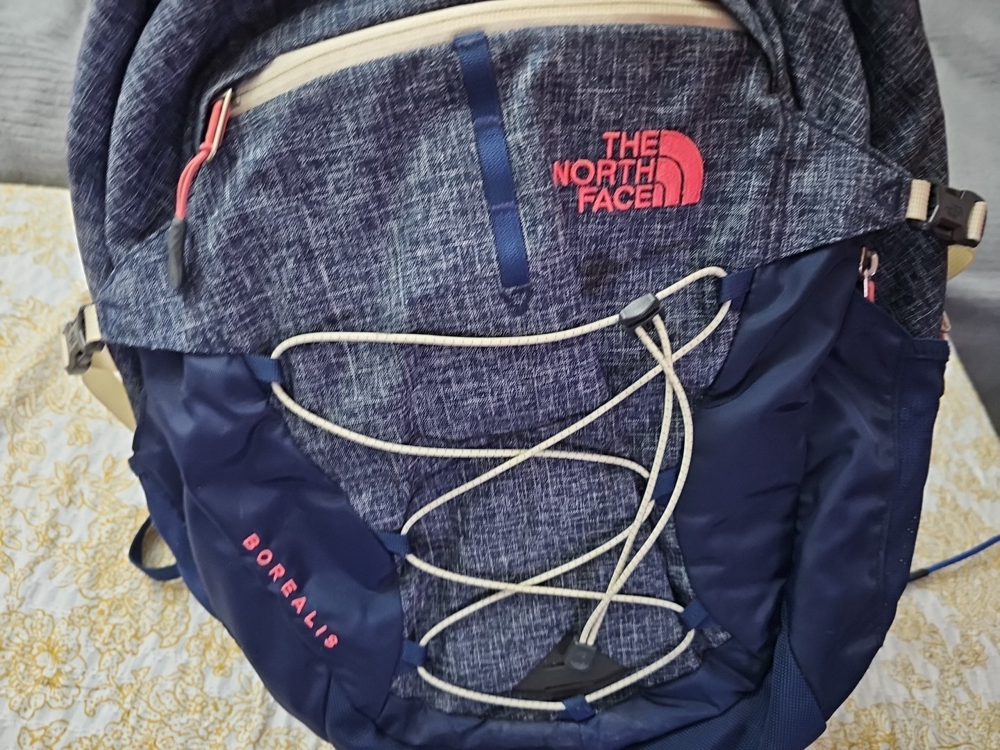 THE NORTH FACE Unisex Borealis Commuter Laptop Backpack Navy/Pink 28 Liter RARE