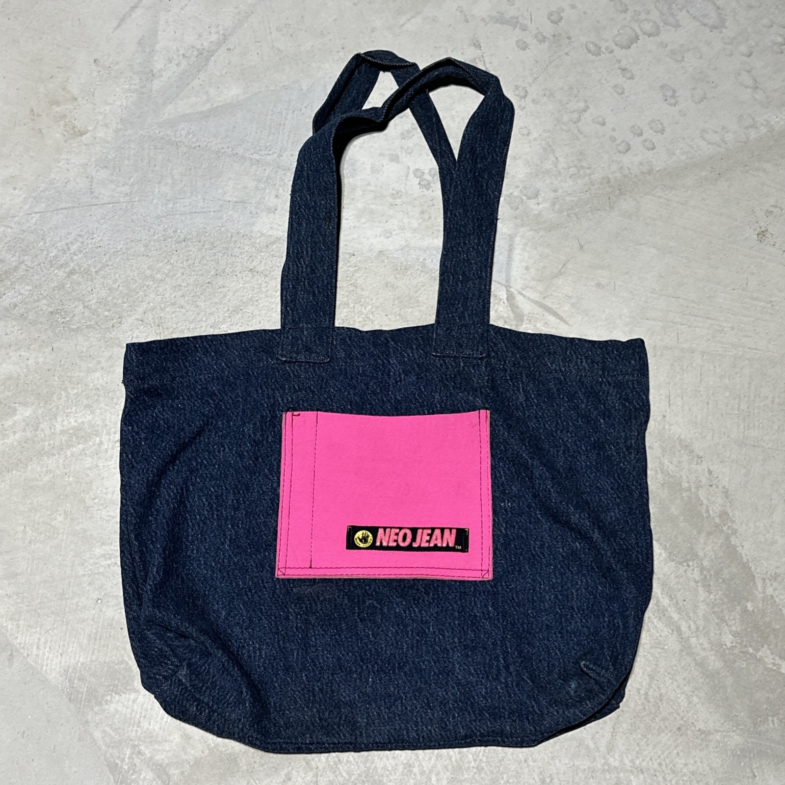 Vintage 1990s Body Glove Denim Purse Gym Bag Neo Jean Y2K Beach Neon