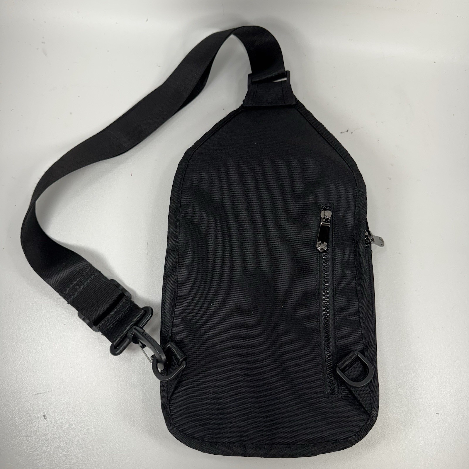 True Religion Black Unisex Buddha Patch Yeta Multi Zip Crossbody Bag