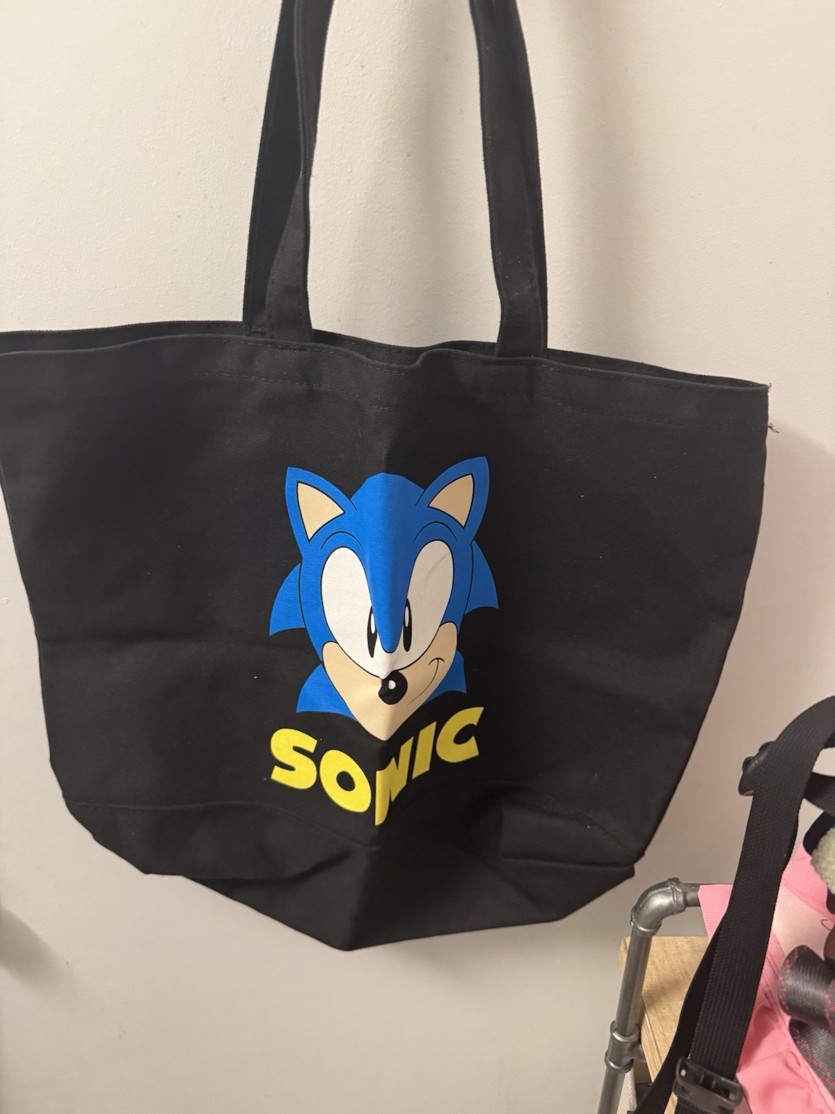 Rowing Blazers Black Sonic the Hedgehog Large Tote Bag Graphic Print
