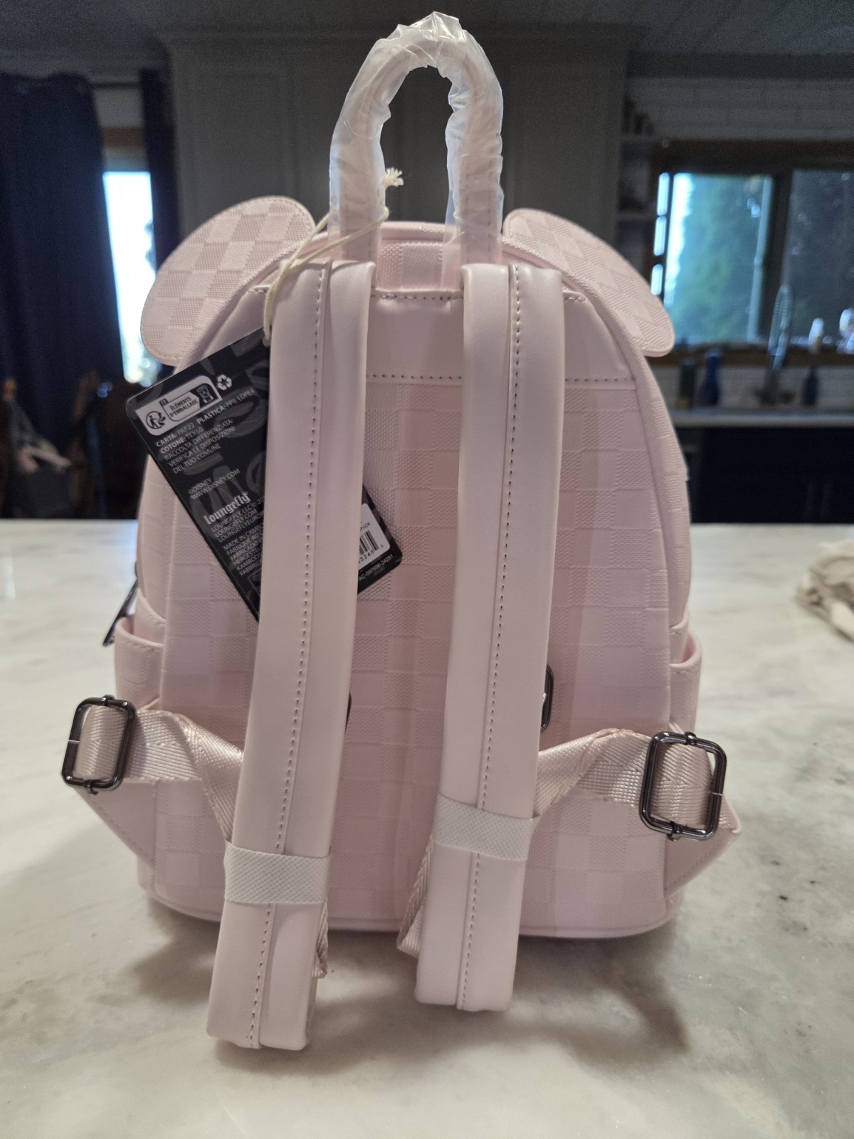 Minnie Mouse Pink Ears and Bow Mini Backpack By Loungefly Pink NWT