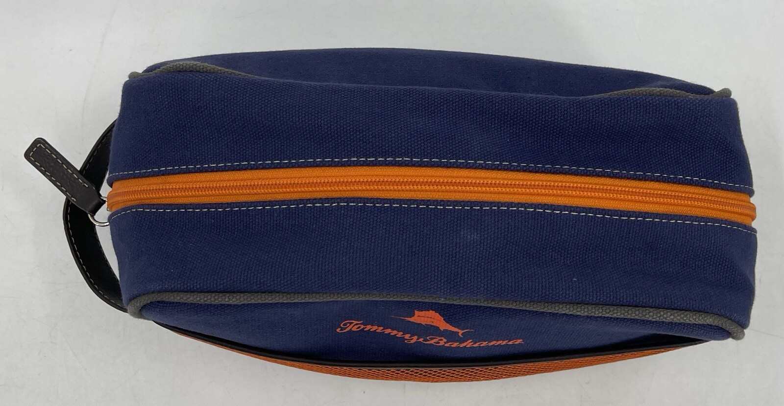 Tommy Bahama Men’s Toiletries Travel Bag Orange & Blue (Gators) Fabric 10 X 4.5”