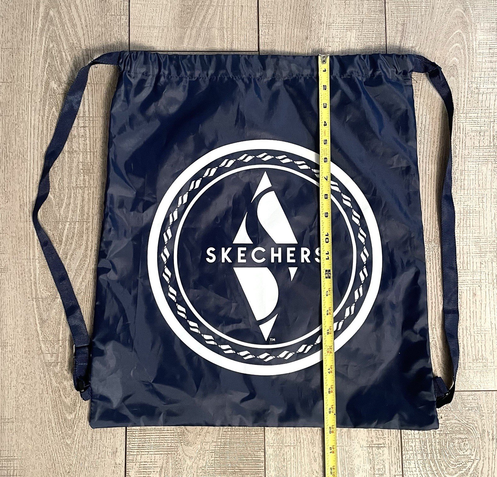 Skechers Brand Navy Blue Large Draw Sting Bag Backpack