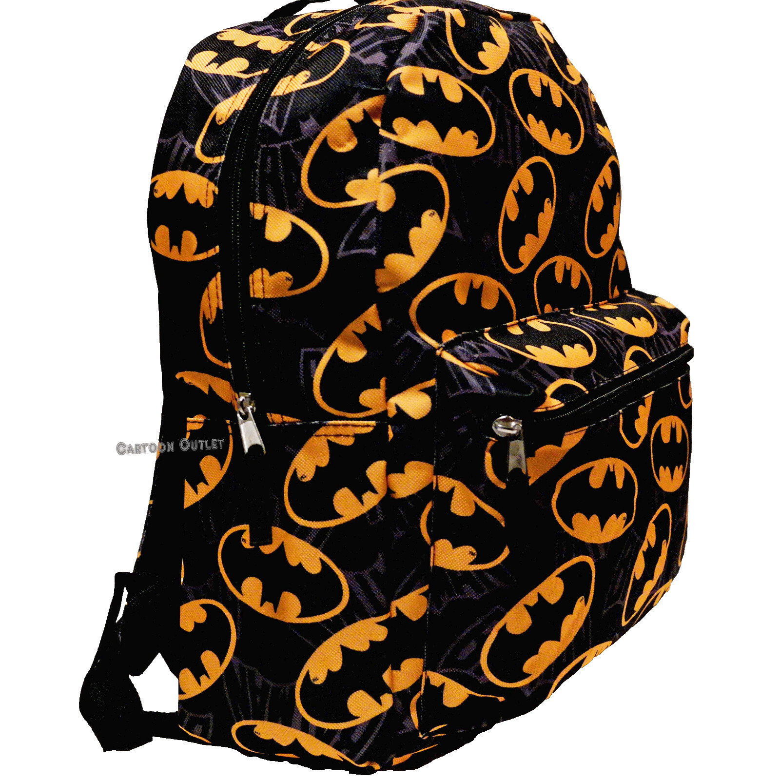 Batman Bat All Over Print 16″ School Backpack Travel Book Bag Marvel New Emblem