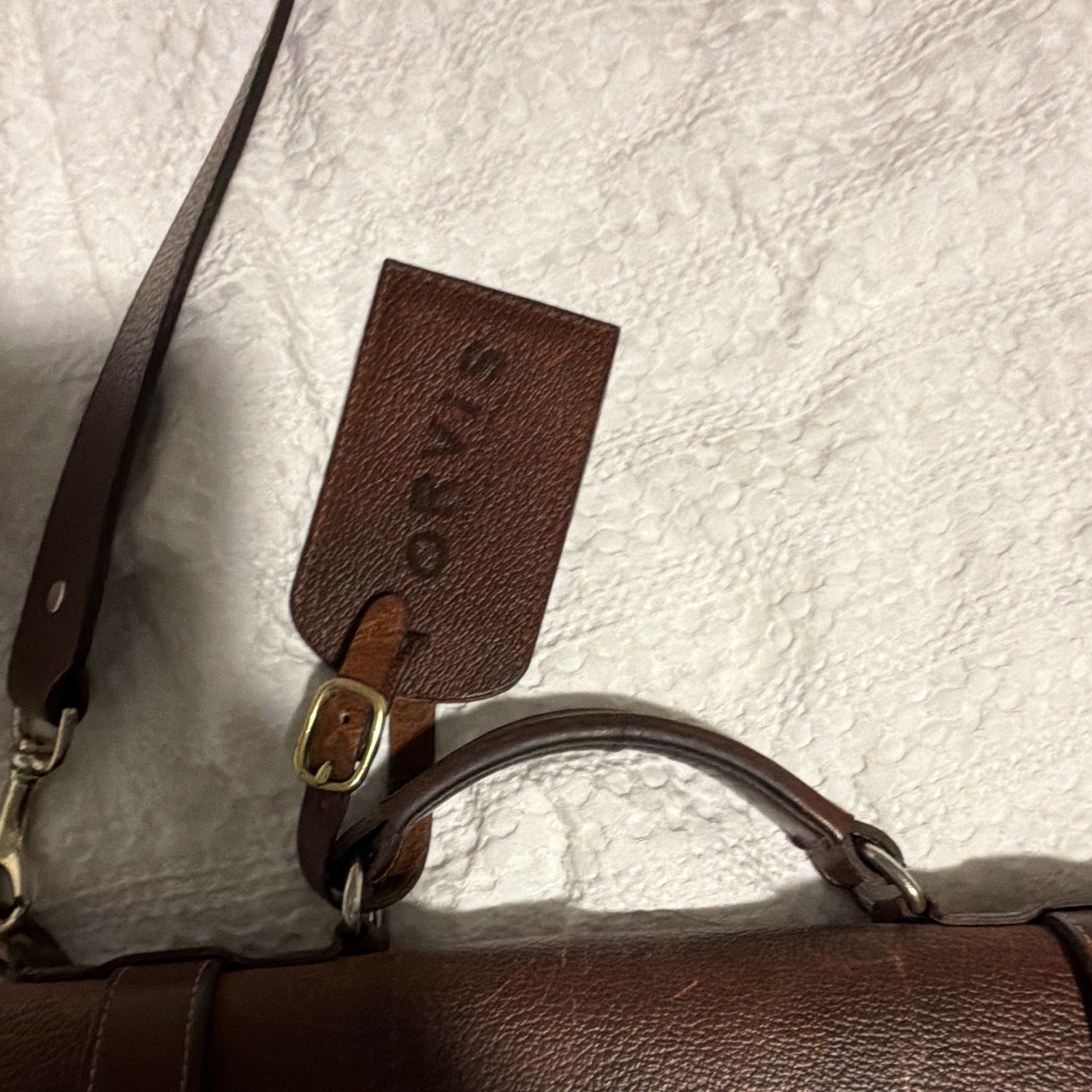 Orvis Brown Briefcase/Document Case Buckle Closure w/ Strap, Pockets
