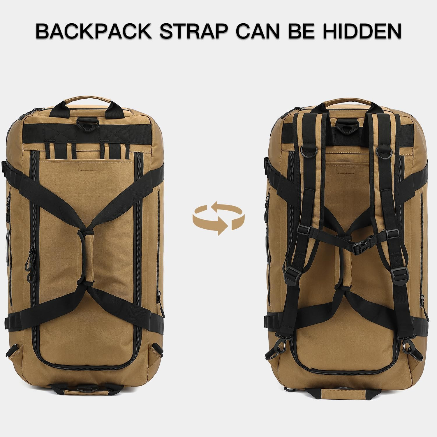 Extra Large Travel Duffle Bag Backpack for Men with Adjustable Dividers 120L Big