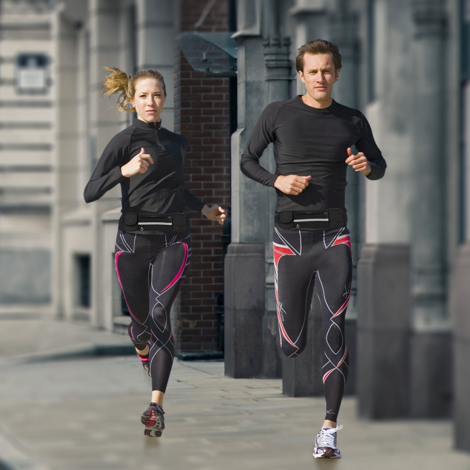 Sports Running Waist Bag Waterproof Adjustable Belt Pouch for Fitness Travel