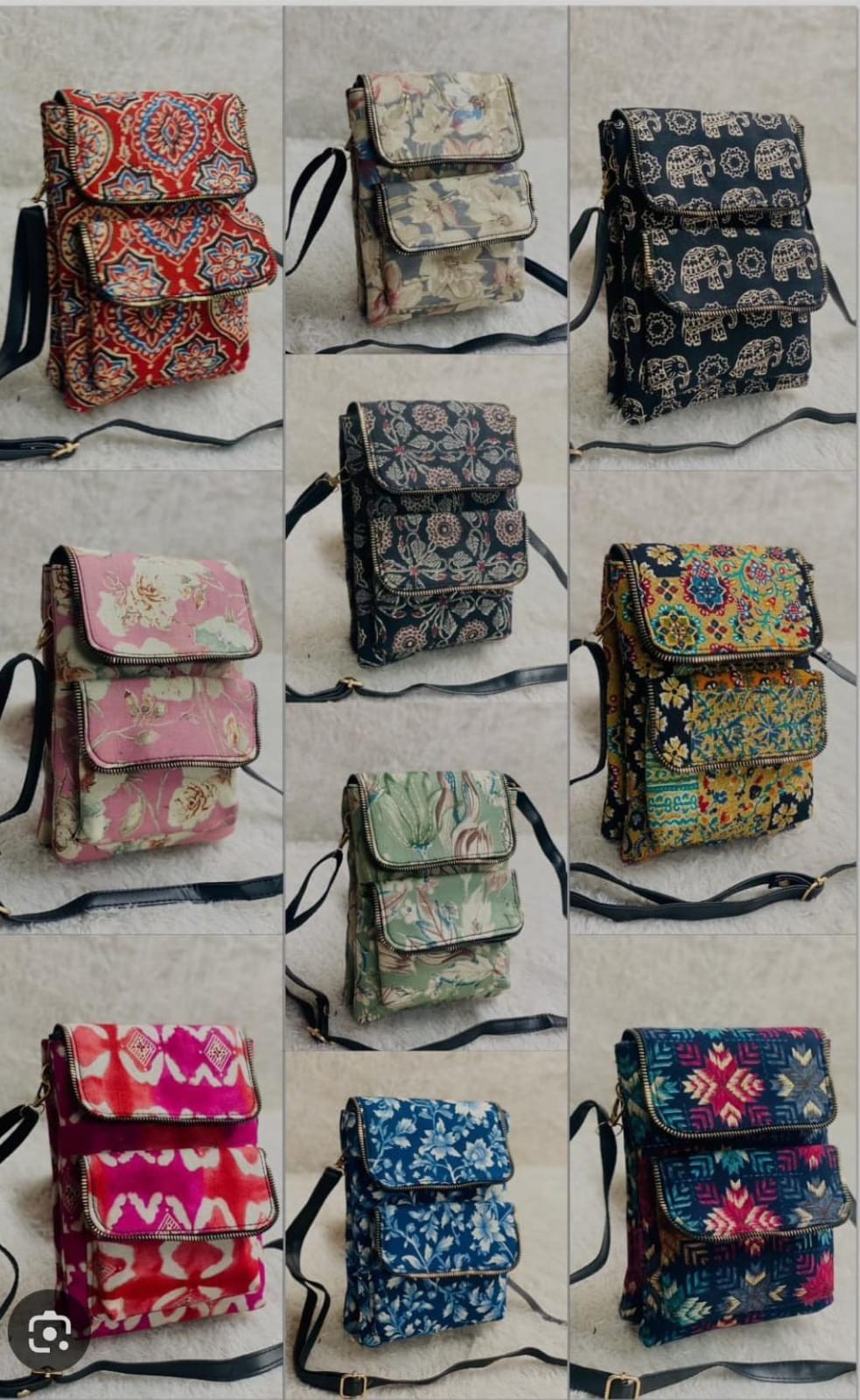 “Handmade Ethnic Sling Bag – 9×7 Inch – Boho Crossbody Purse – Traditional Beg