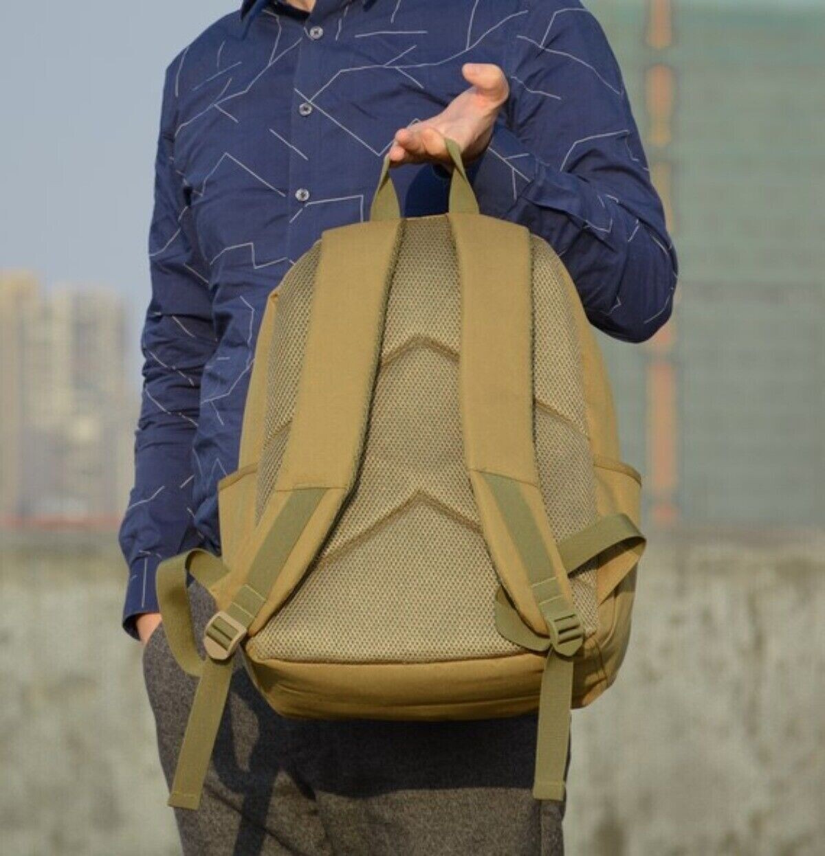 19L Green Backpack School Laptop Bookbag Travel Tactical Camping Rucksack Bag US