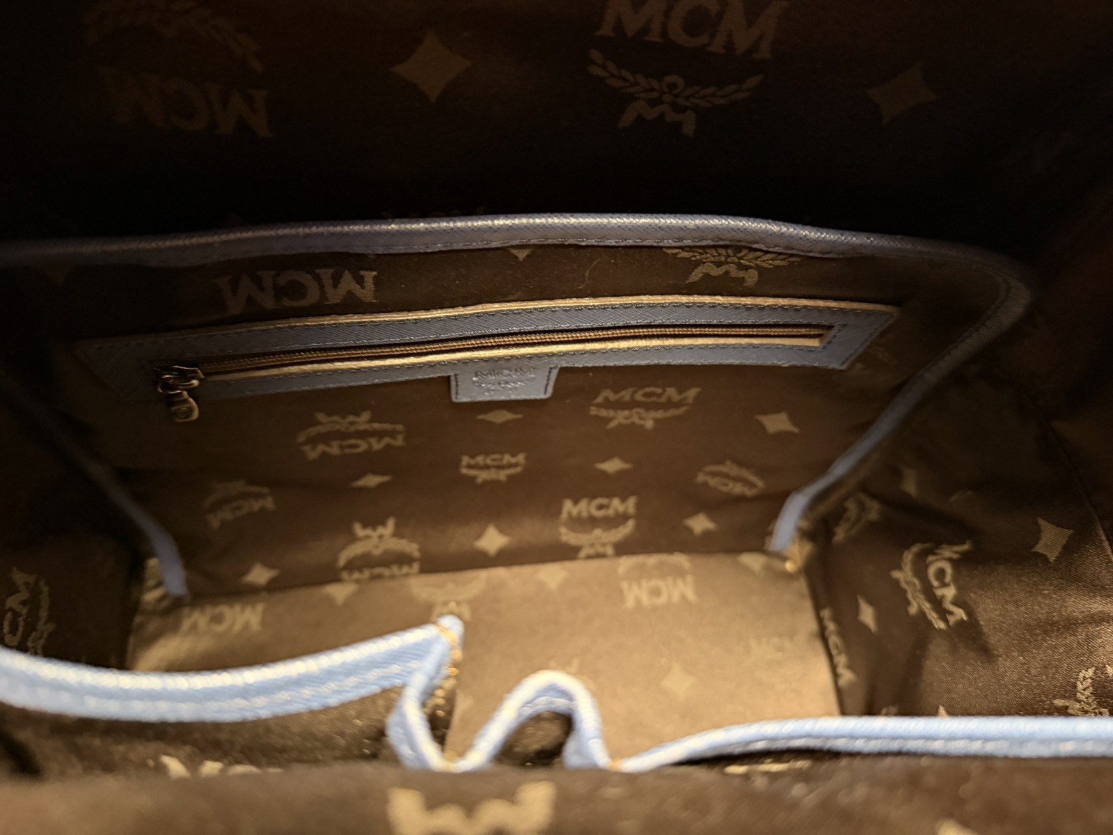 RARE MCM Backpack Embossed Chocolate Brown No Flaws Limited 100% Authentic ￼