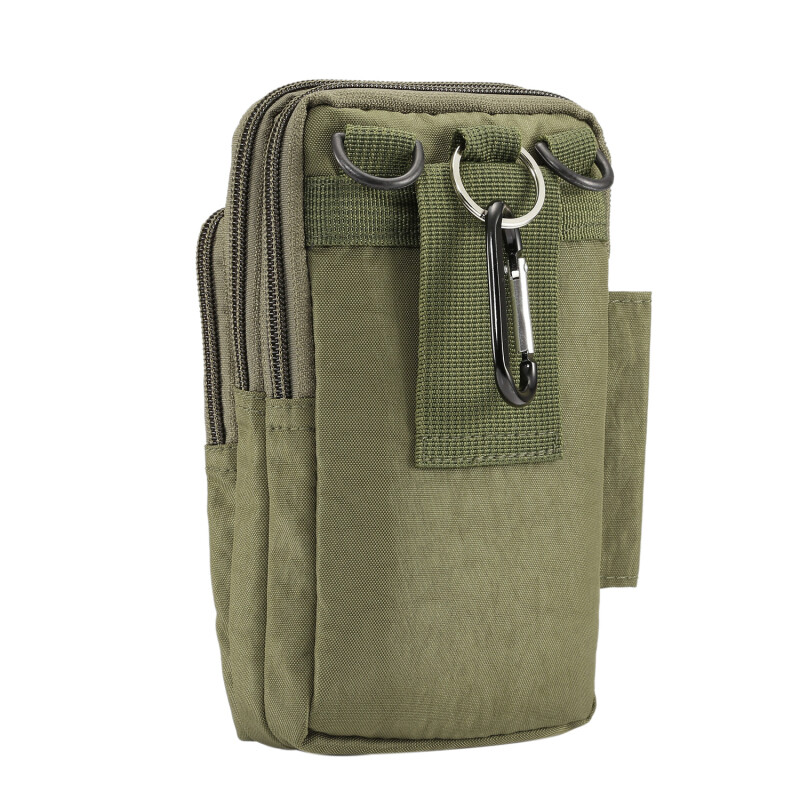 Men Bag Multi Layers Zipper Shoulder Bag Casual Portable Travel Crossbody Bag