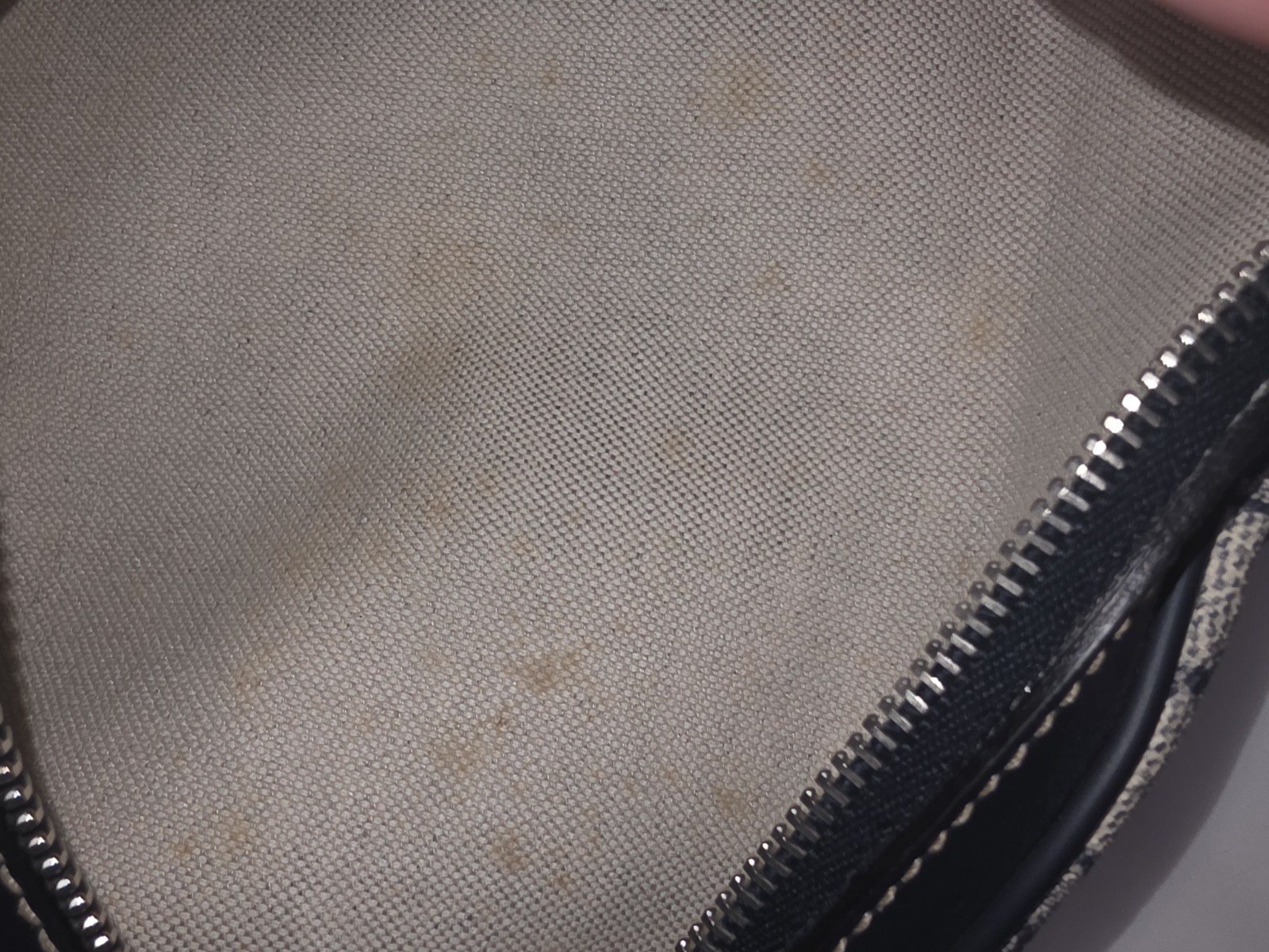 Auth Gucci GG Imprime PVC Leather Black Belt Bag