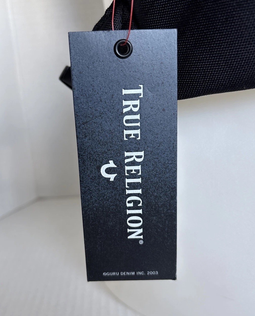 TRUE RELIGION-Fanny Pack Adjustable Zippered Black + Gold Unisex NEW w/Tags!