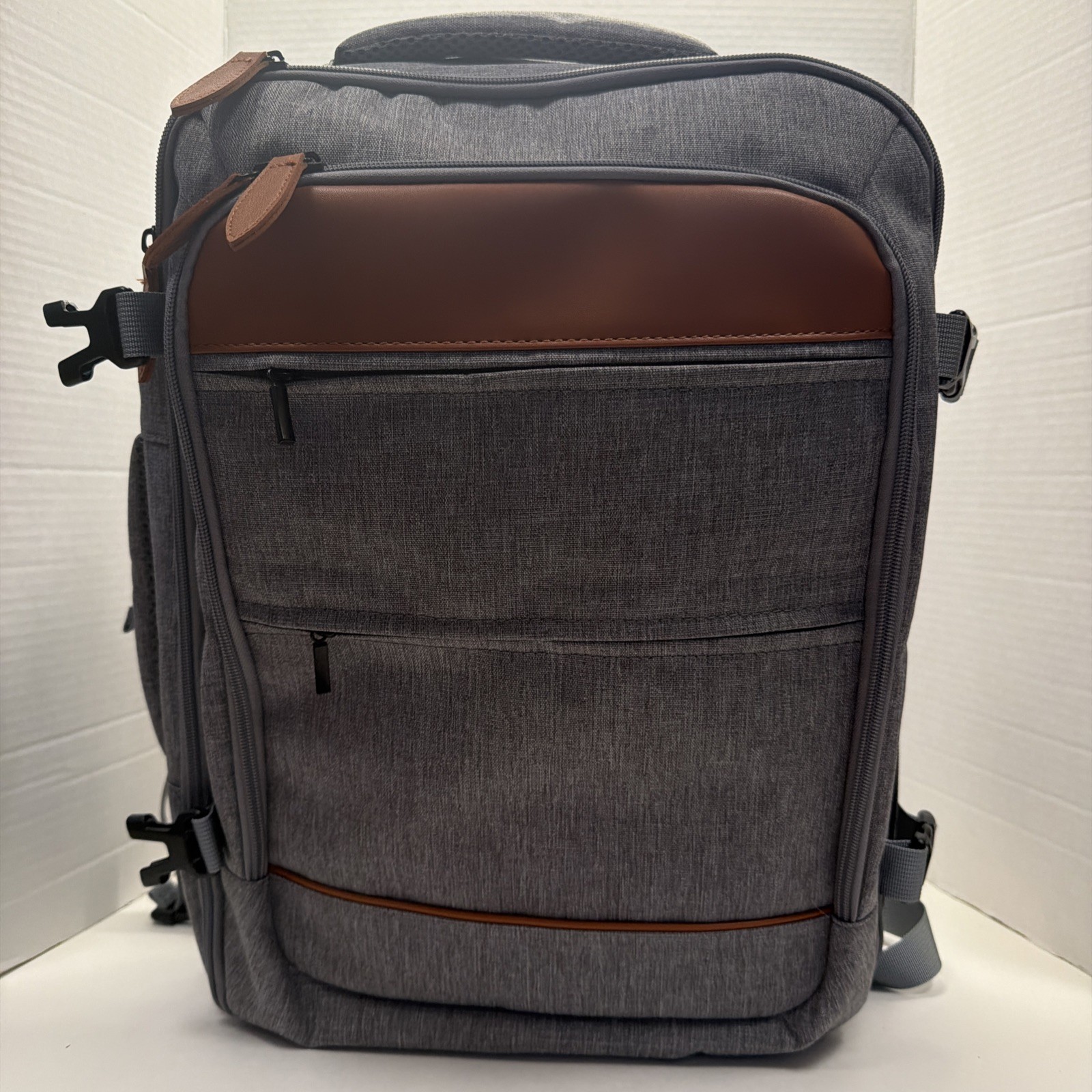 MIUSSE Gray and Brown Laptop/Luggage Backpack Large