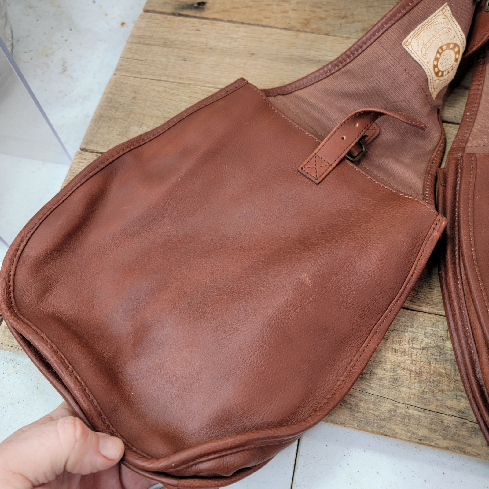 Scully Mens Wah Maker Classic Saddle Bag Brown Western Horse Tack