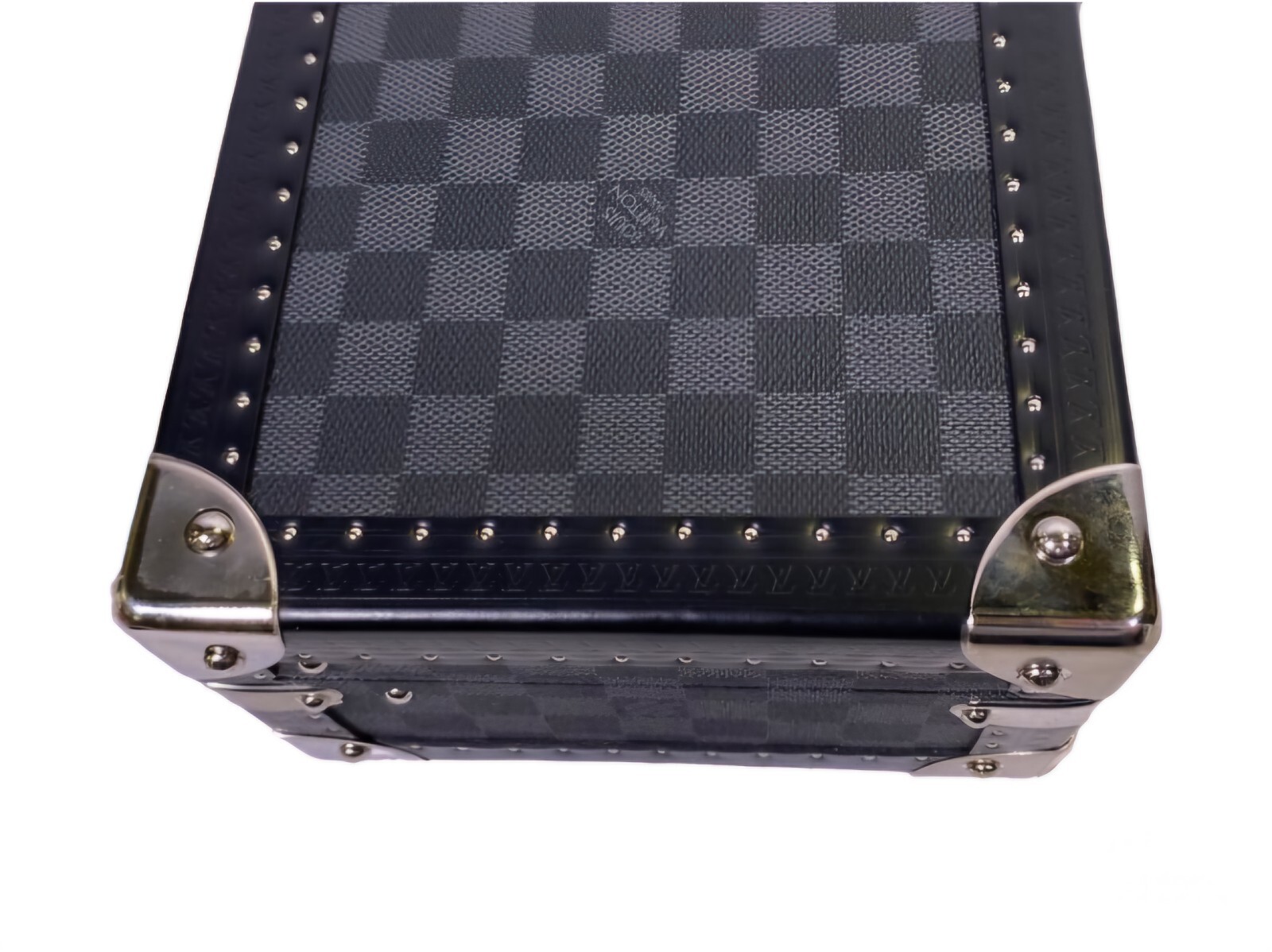 Louis Vuitton 8 Watch Case Damier Graphite Black N48226 NEW Retail $7450