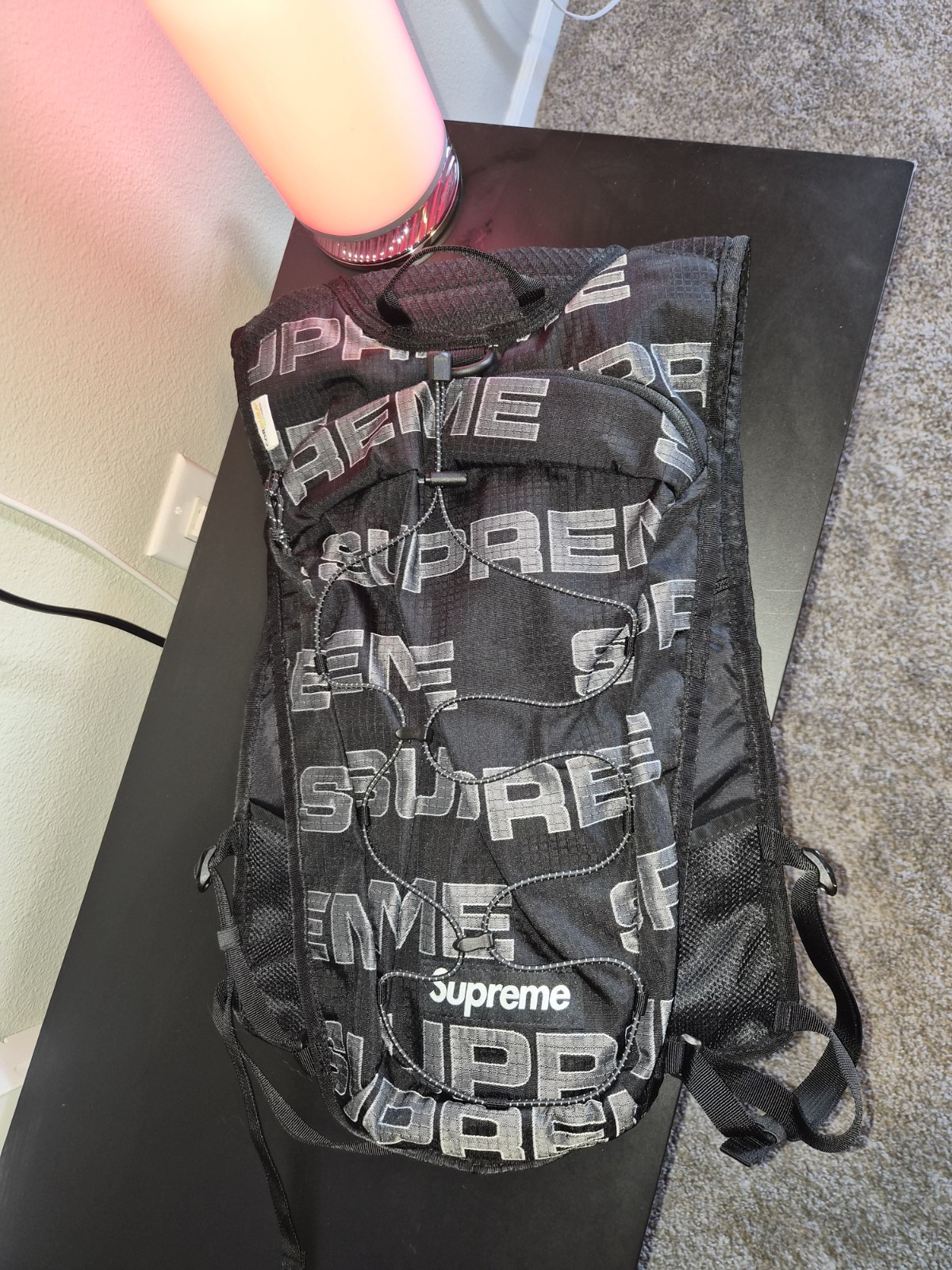 Supreme Mesh Utility Pack Vest / Convertible Backpack – Black All-Over Print