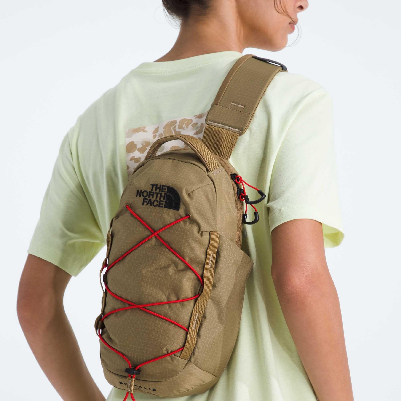 The North Face Borealis Sling Bag – Crossbody Bag, One Size, Cedar/Lava Red