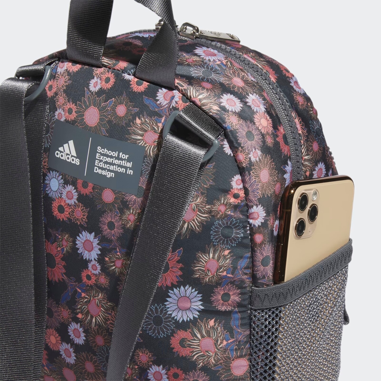 ADIDAS Linear 3 Mini Backpack 5153175 Floral/ Dark gray NWT