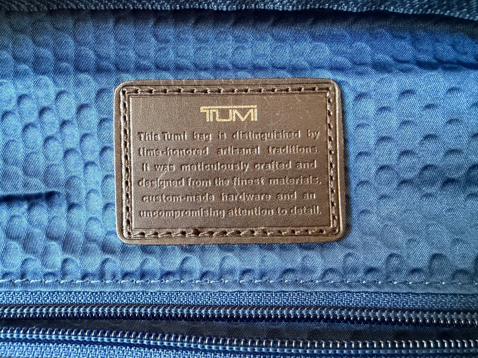 TUMI Alpha Bravo Brooks Slim Brief 22619BTH Navy Blue Nylon Messenger Briefcase
