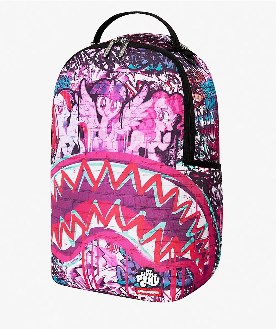 Sprayground My Little Pony Graffiti Backpack🔥New Black Bookbag Large School Bag