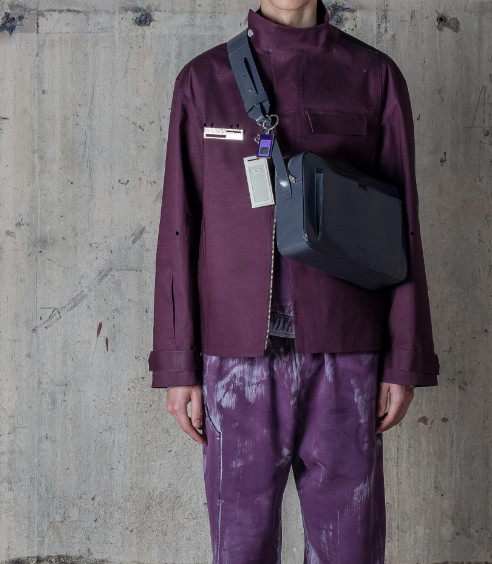 100% Auth A-Cold-Wall ACW Black Leather Bag Fall 2021 Menswear Collection