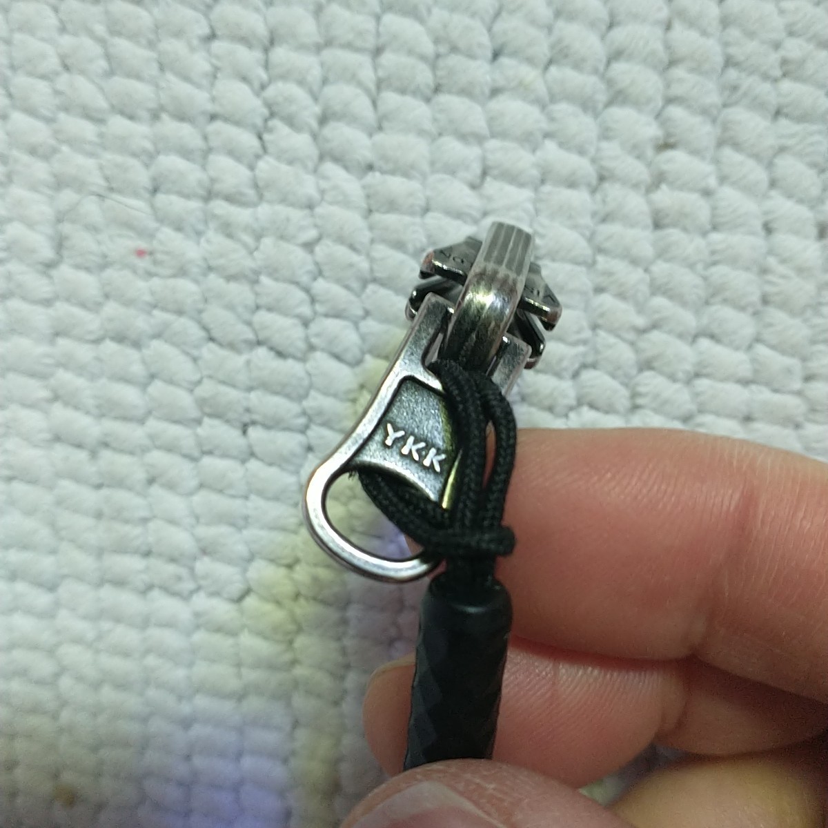 OEM The North Face Zipper Pull String Rubber Logo Black