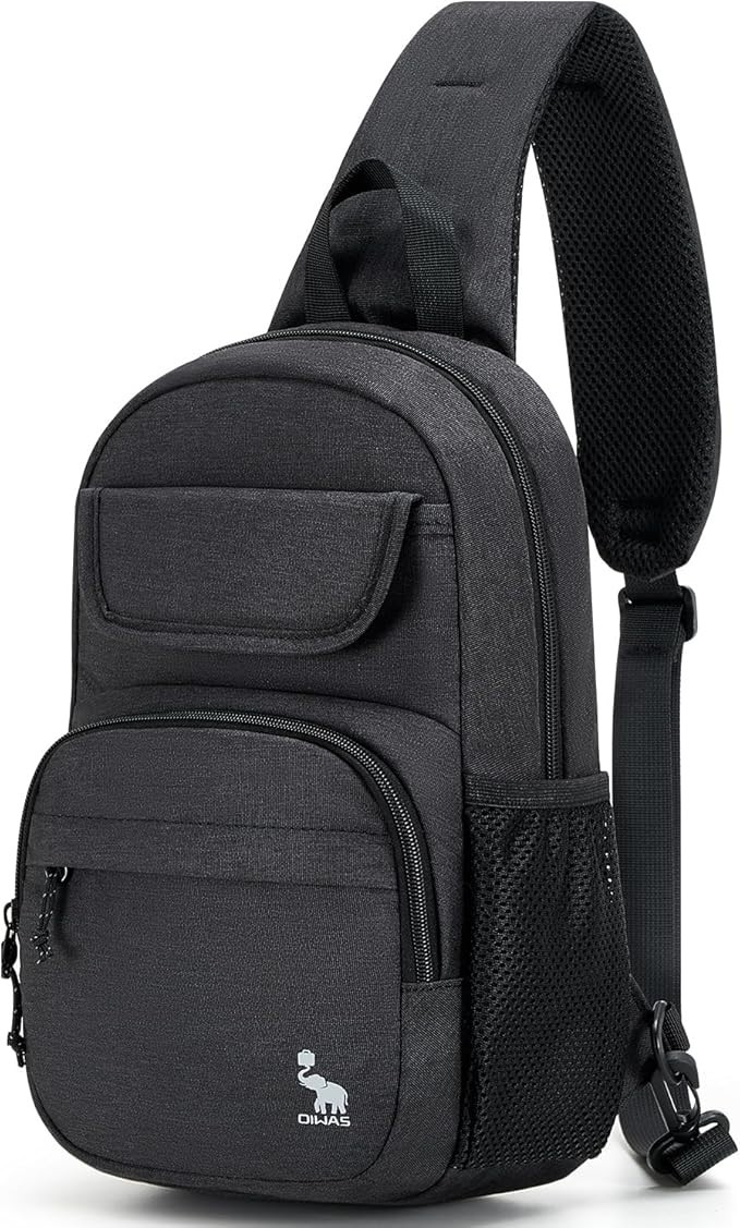 OIWAS Sling Bag Crossbody Backpack Shoulder Bag Travel Chest Pack for Men Wowen