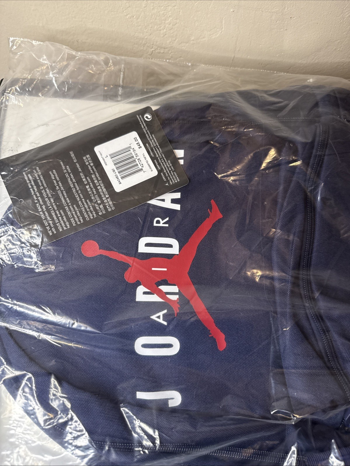 Jordan Jumpman NEW Backpack Navy Blue Red 9A0462-U90 Basketball Sports Rare Run