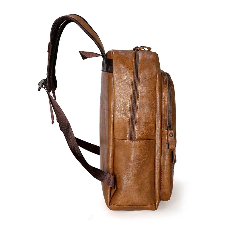 Men Backpack PU Leather Backpack Large Laptop Backpacks Men’s Mochilas Backpack