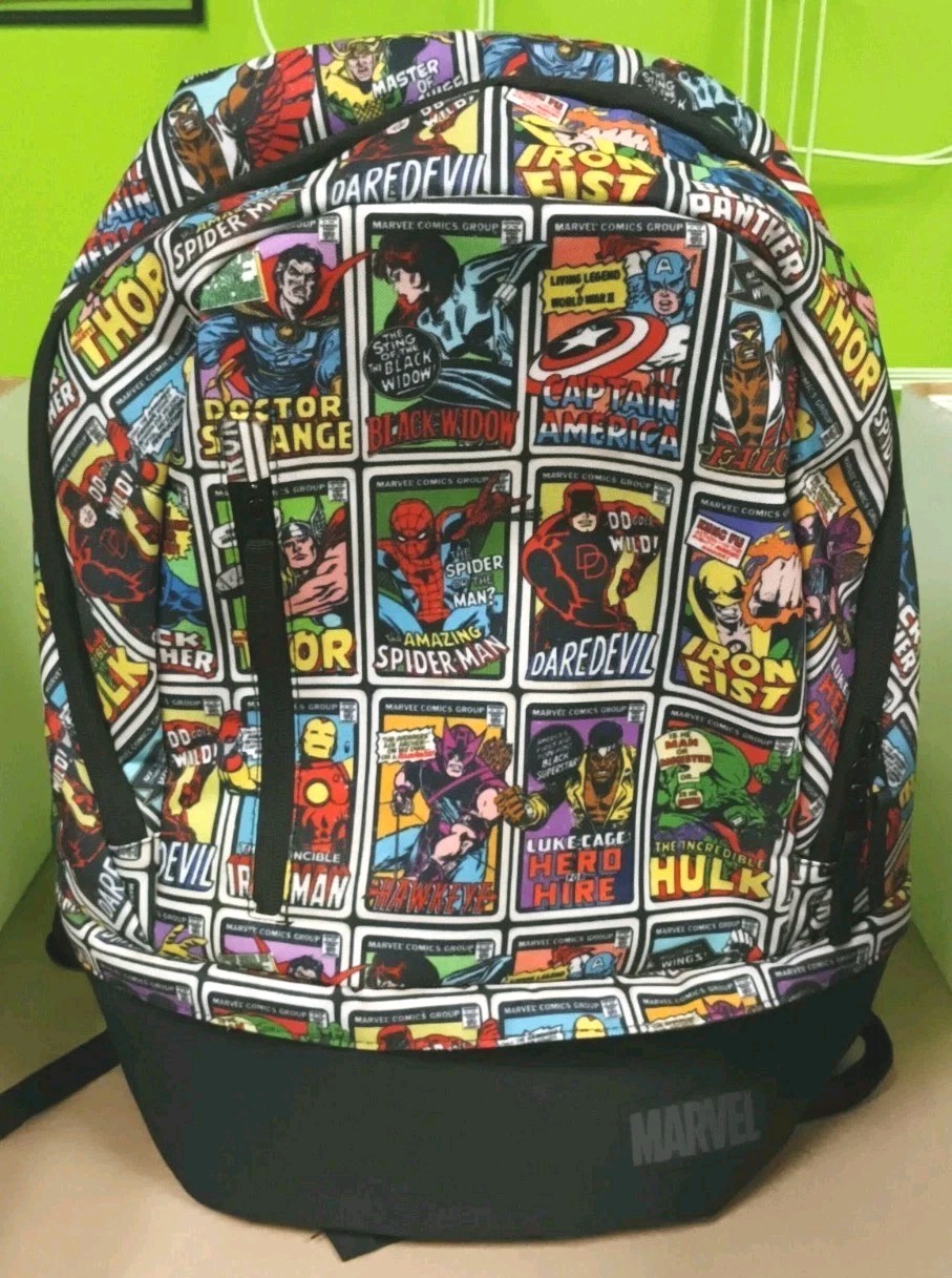 Marvel Comics Classic Comic Book Cover Backpack Bookbag Laptop Spencer Excl