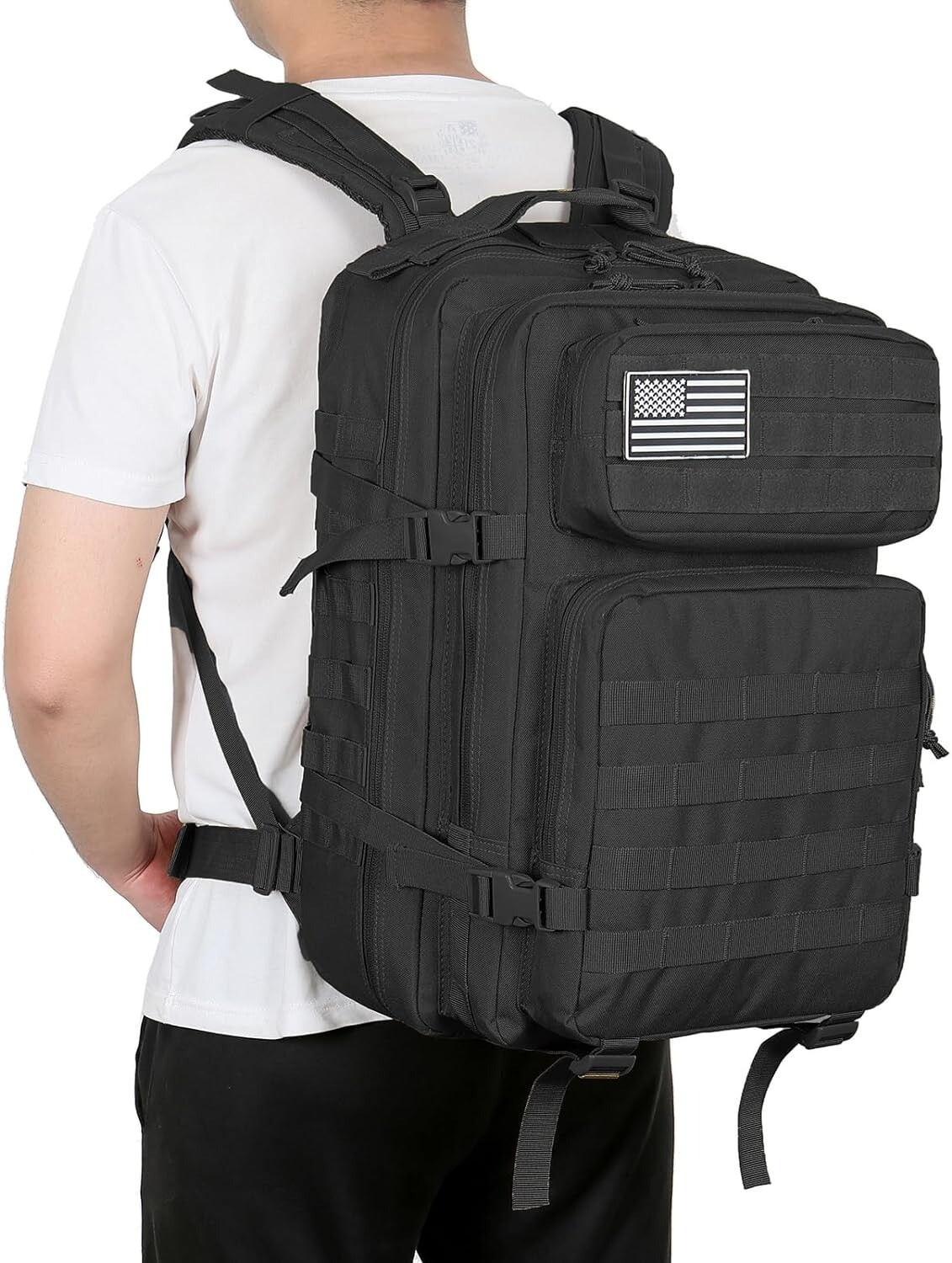 50L Large Tactical Military Backpack Waterproof Rucksack Hiking Laptop Backpack