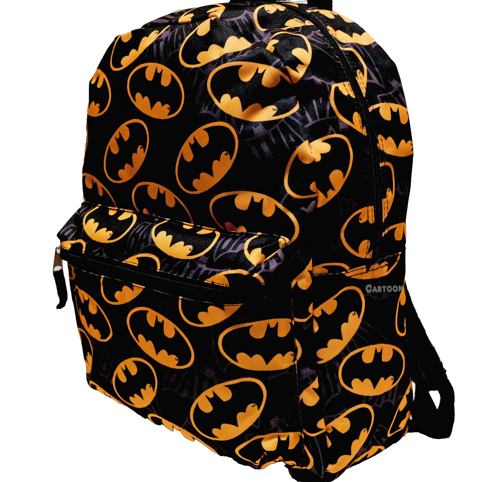 Batman Bat All Over Print 16″ School Backpack Travel Book Bag Marvel New Emblem
