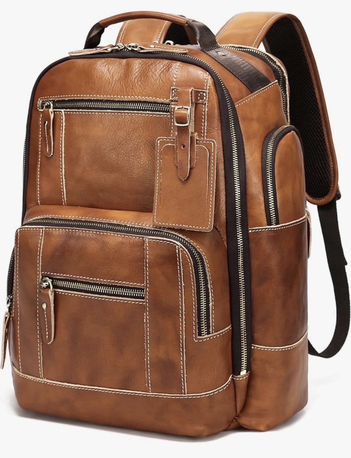 Vintage Genuine Leather Backpack, 15.6″ Laptop Backpack , Travel 24L, Rucksack
