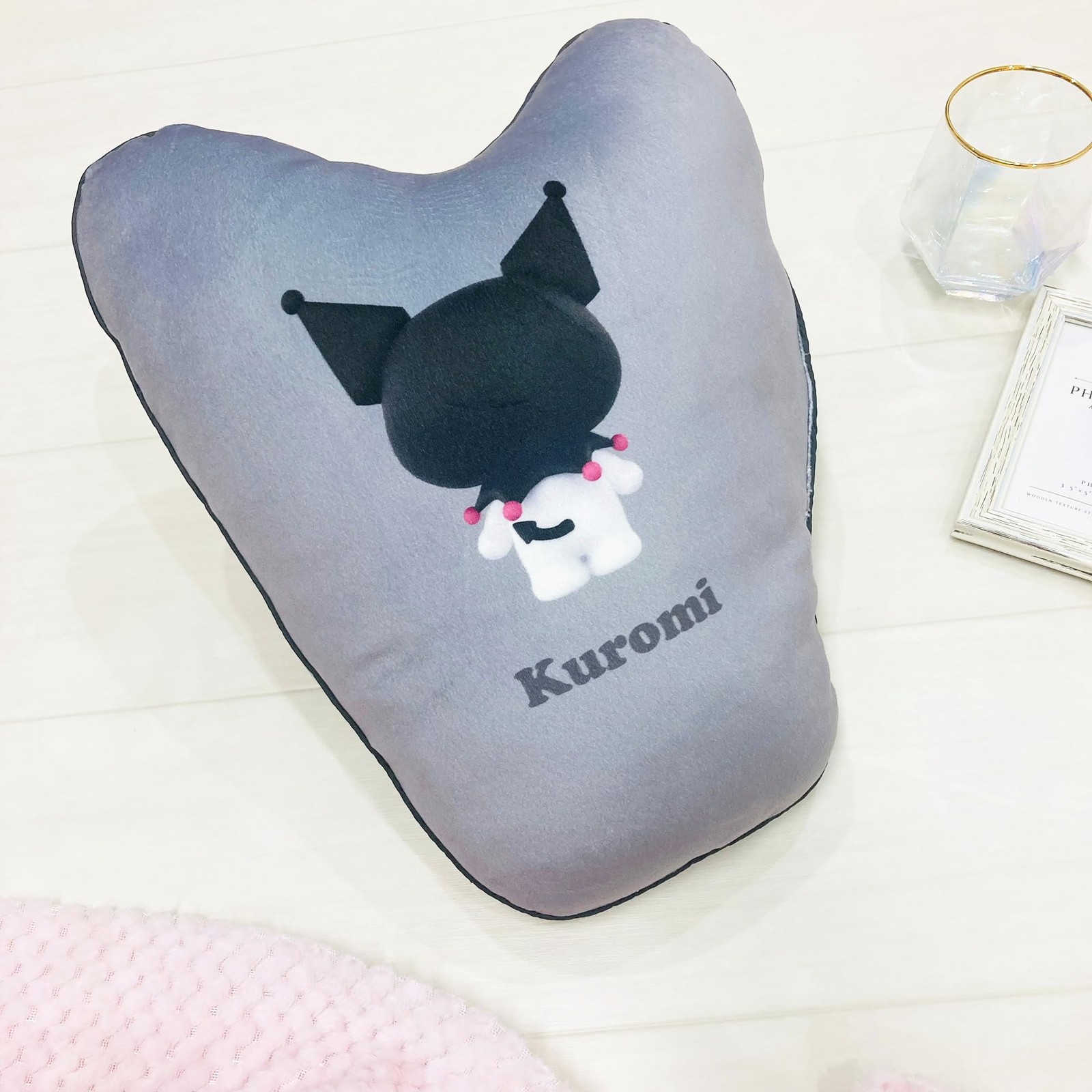 MORIPiLO Kuromi Micro Fabric Plush Body Pillow, 30x40x10cm, Black