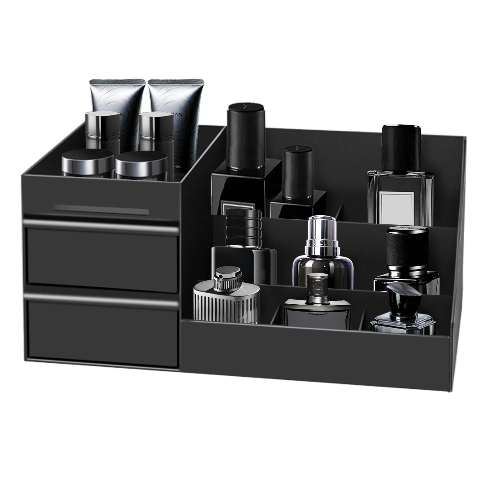 Turesmith Mens Organizer,Cologne Organizer for Men,Perfume Standard, Black