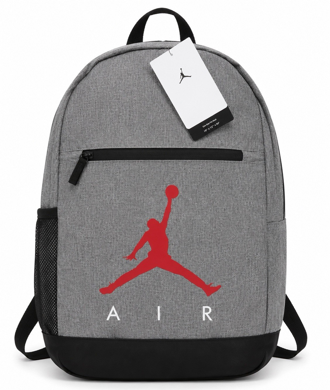 Jordan Air Jordan Jumpman Backpack Gray/Black/Red Zip Pockets Adjustable M