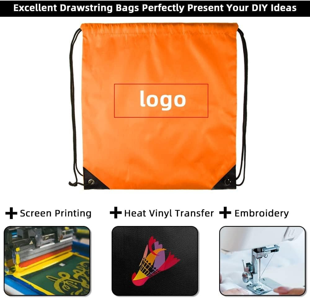Drawstring Backpack Bulk, 100 Pcs Draw String Bags Cinch Bag Drawstring Gym Bag