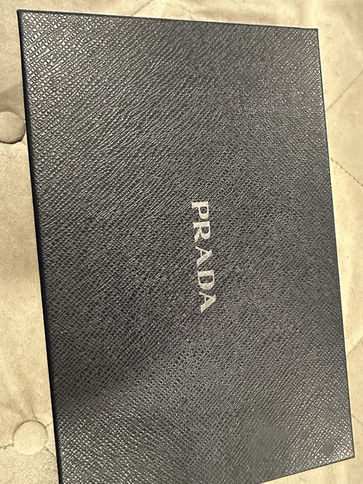 PRADA Black Zip Crossbody Phone Case Bag w/ Adjustable Strap Box & Cards