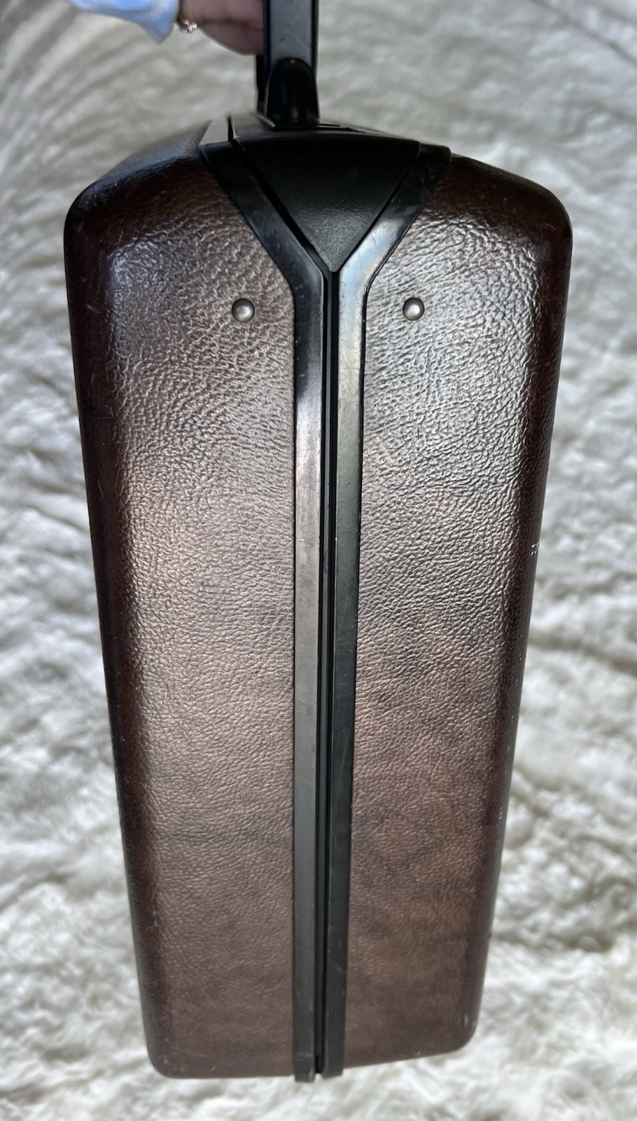 Vintage Samsonite Brown Hard Shell Briefcase Combo Lock Expanding Folder 19×13”