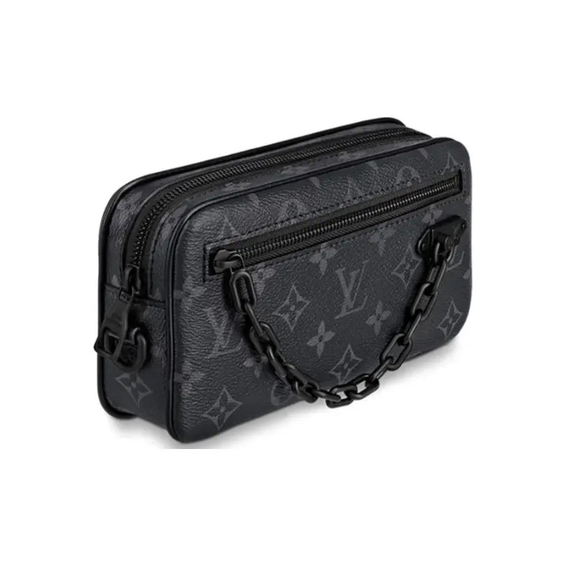LOUIS VUITTON Pochette Volga Classic Floral Print Handbag Men’s 9×1.5×4.5 in