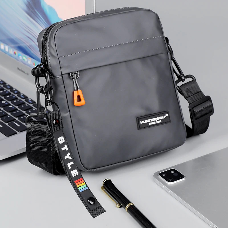 Simple Mini Men Crossbody Bag for Phone Side Bag Casual Waterproof PU Leather Sh