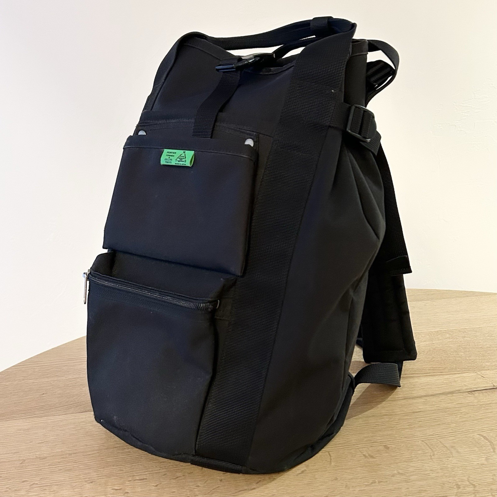 PORTER UNION Backpack Black Yoshida Polyester Used Japan