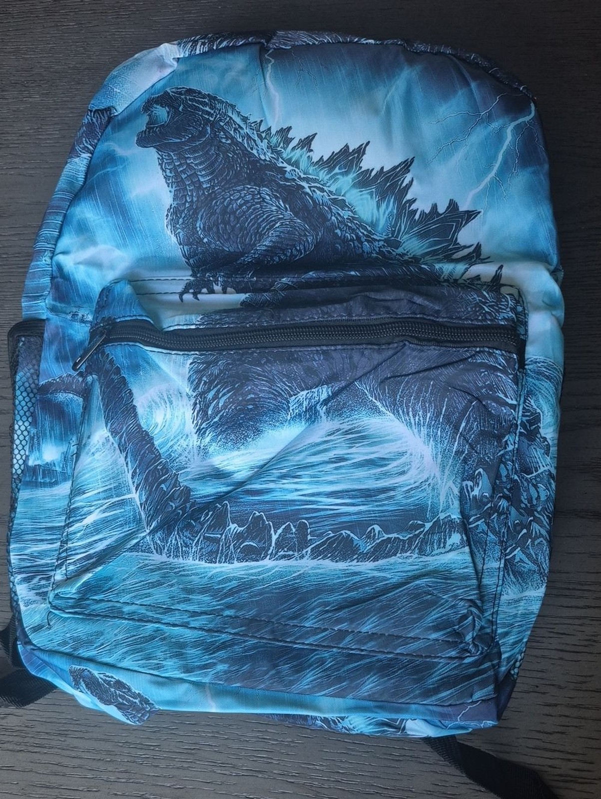 Blue Godzilla Graphic Backpack – Men Bags