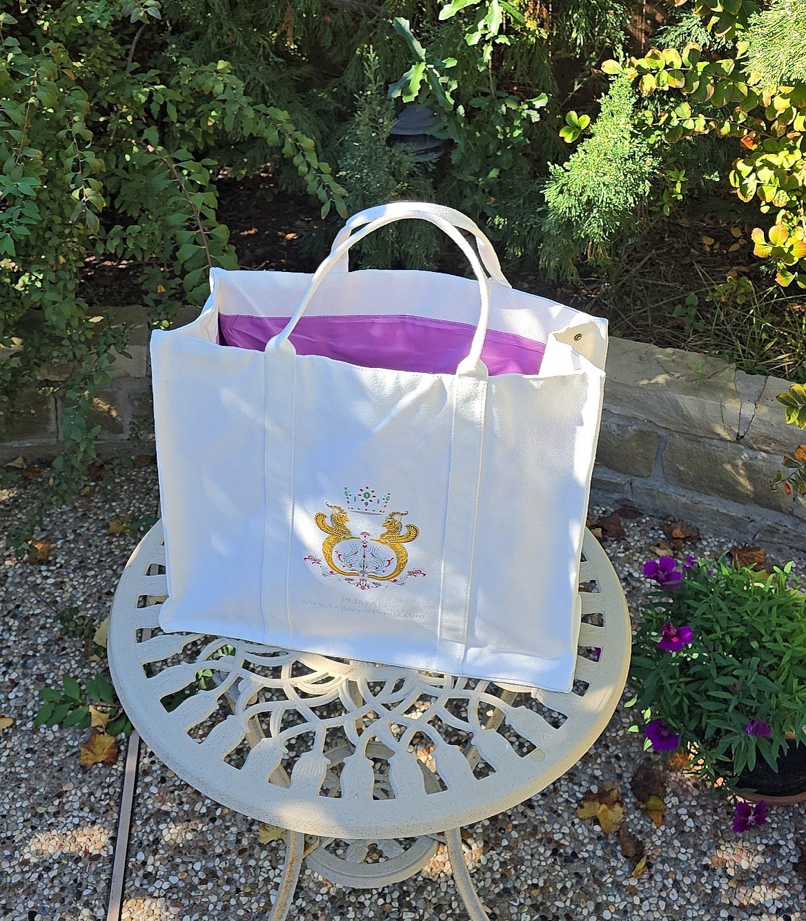 Large 100% Natural Organic cotton Canvas Totes, hand bag , 3 options ,PAHLAVI