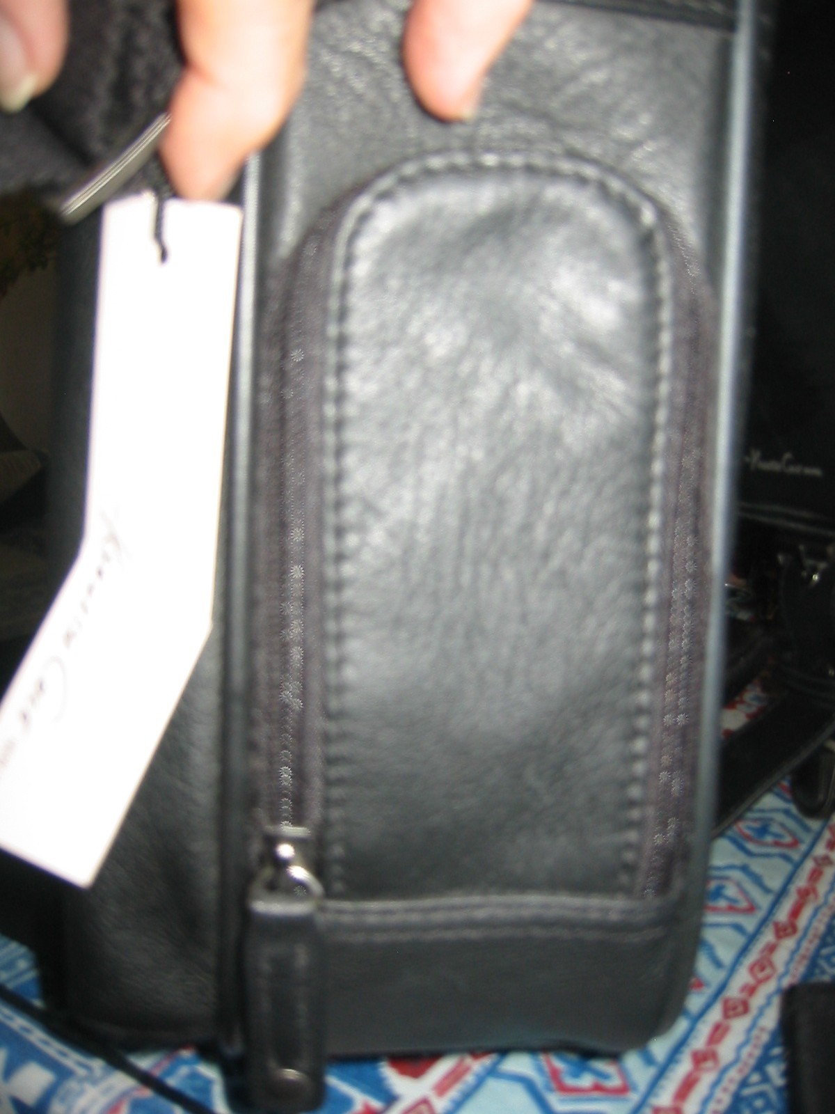 NWT KENNETH COLE MESSENGER LAPTOP BRIEFCASE BLACK FAUX LEATHER 15w x 10.5h x 4″
